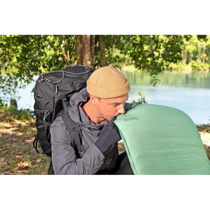 Самонадувний килимок для сну Bestway ComforTrek 183x63.5x7.6 см, односпальний, туристичний