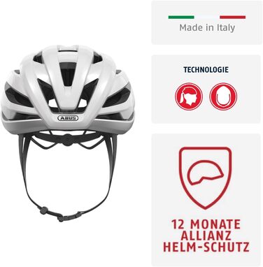 ABUS StormChaser шолом для шосе на велосипеді - Легкий та комфортний шолом для професійного велоспорту, білий (59-61 см)
