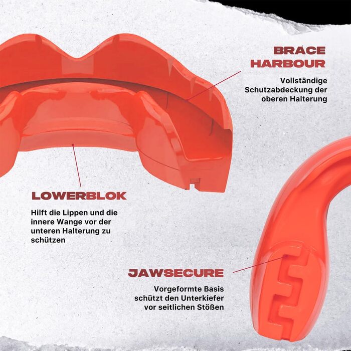 Захист для зубів SAFEJAWZ Sport для брекетів, універсальний розмір, для контактних видів спорту (Rugby, MMA, бокс)