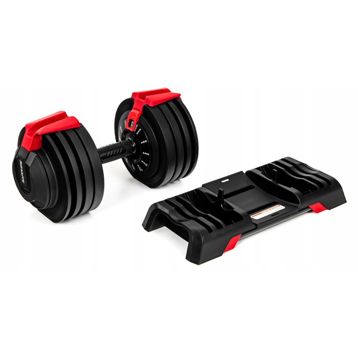 Регульовані гумовані гантелі Sapphire, 1 x 24 кг