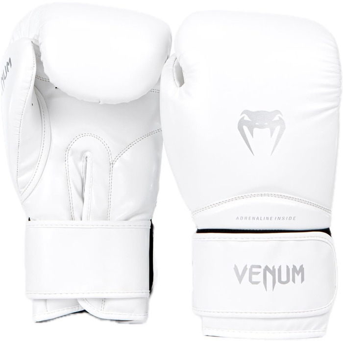 Боксерські рукавички Venum Contender чорного та білого кольору (білий/срібло, 12 Oz, Contender 1.5)