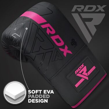 Боксерські рукавички RDX KARA з Maya Hide шкіри для кікбоксингу, муай-тай, боксу, ММА, спарингів, тренувань на мішку, рожеві