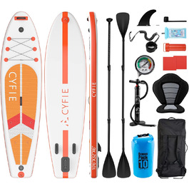 Надувна SUP-дошка CYFIE 320x81x15 см, комплект аксесуарів, сидіння для каяка, для дітей і дорослих, максимальне навантаження 150 кг