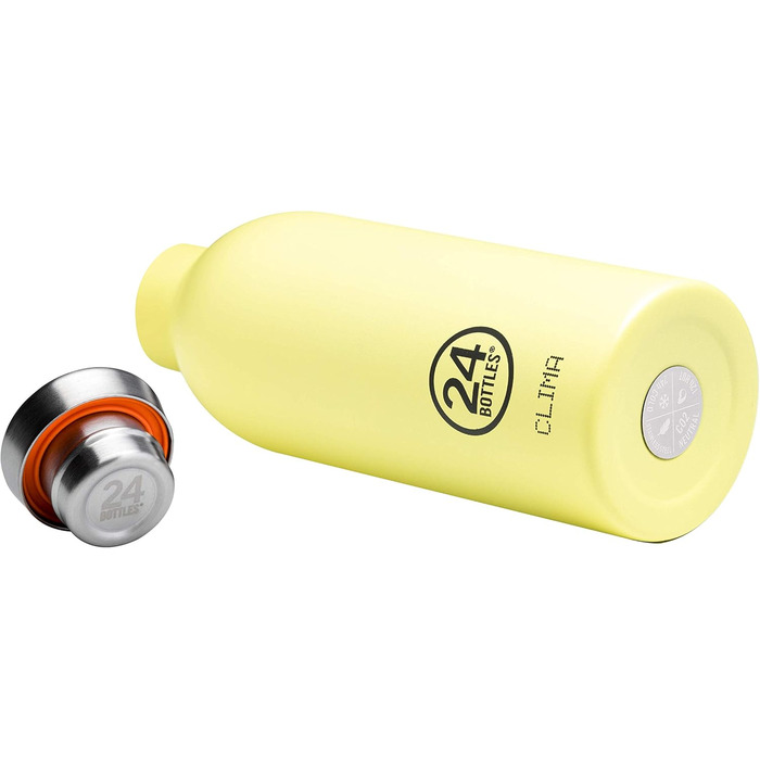 Термобутилка 24Bottles Clima Bottle Citrus 500 мл, нержавіюча сталь, BPA Free, італійський дизайн, зберігає холод 24 год, гаряче 12 год