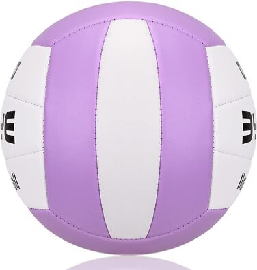 Волейбольні м'ячі PIXUYE, розмір 5, м'які для пляжу, дітей та дорослих, для ігор та тренувань у залі та на вулиці, фіолетово-білі
