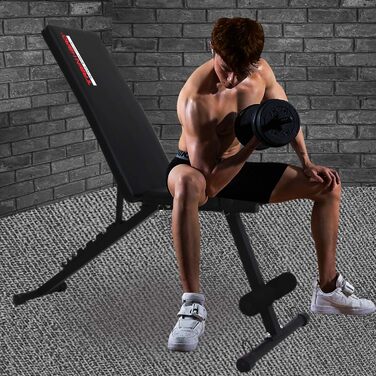 Мультифункціональна регульована складана лавка для жиму TrainHard, тренувальна фітнес-лава для дому, пресу і силових вправ, навантаження до 200 кг