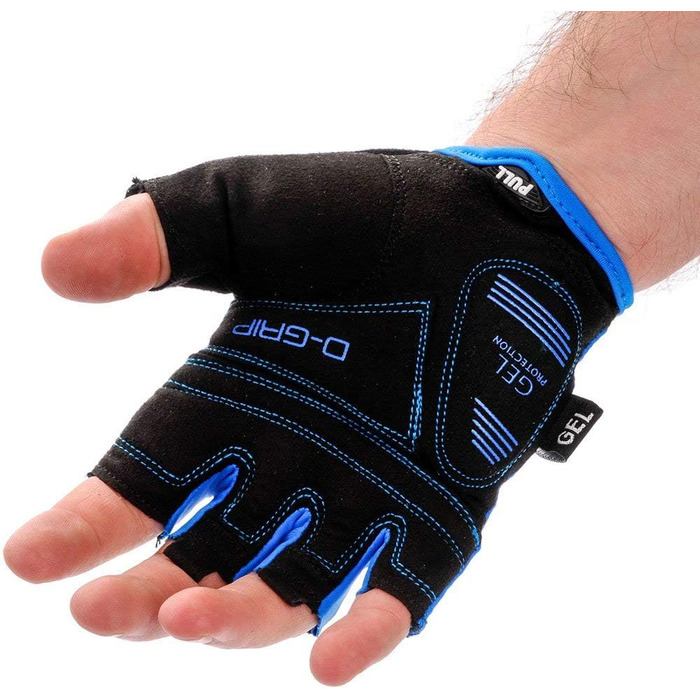 Рукавички велосипедні Meteor Radhandschuhe MTB Gel GX31 Green для чоловіків та жінок, дитячі, для гірського велосипеда, downhill, хайкінгу, синій, XS