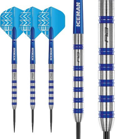 Професійний набір дротиків RED DRAGON Gerwyn Price Iceman Challenger з вольфраму з оперенням і стрижнями