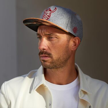 Кепка-снапбек Cadency унісекс з прямим козирком, регульована бейсболка Viking (сіра, один розмір)