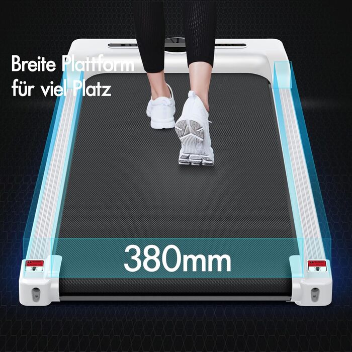 Бігова доріжка Walking Pad BLACK LORD 3-in-1 (SL9) — компактна портативна доріжка під стіл для дому та офісу, з Bluetooth-динаміком, білий колір