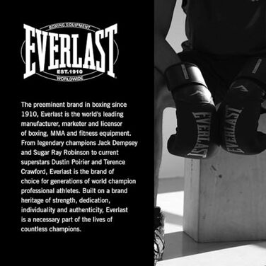 Боксерські рукавички Everlast Powerlock для унісекс, чорні, універсальний розмір