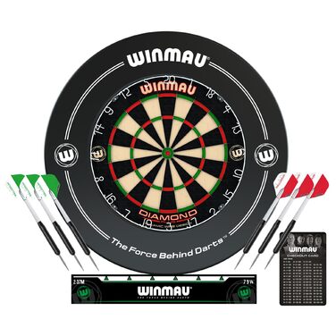 Дартс Winmau Diamond Plus PDC – професійна сталева мішень, ультратонкий дріт, високощільний сизаль