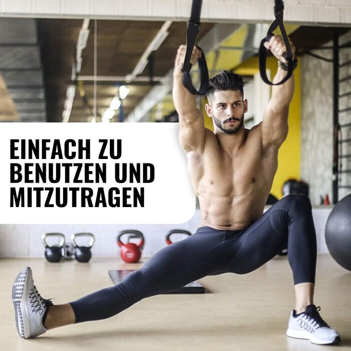 TRX Шкіряний тренажер для підвісної підготовки вдома, TRX стрічки для калістеніки, фітнесу, кросфіту, підходить для віджимань та підвісної підготовки, чорний