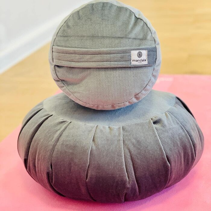Сенсорний набір для йоги Sensory Owl: болстер, зафу, подушка для очей з наповнювачем гречка-льон, оксамитова поверхня, м'ята Moon