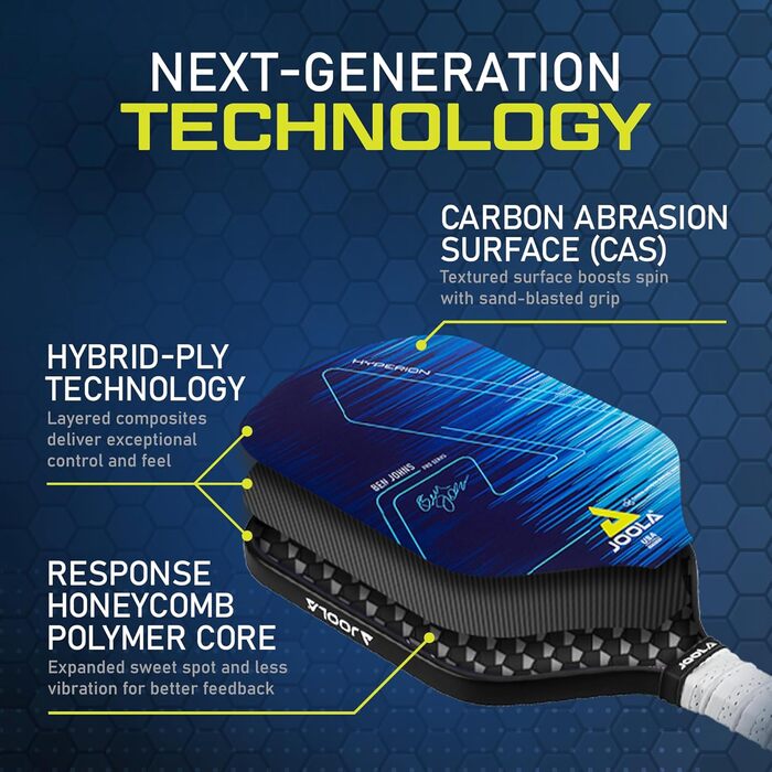 Ракетка для піклболу JOOLA Ben Johns Hyperion CFS/CAS – схвалена USAPA, для турнірів, Hyperion CAS 16