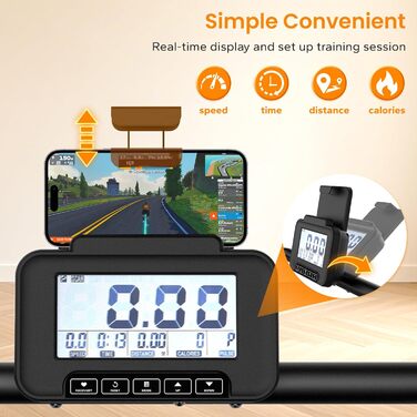 Бігова доріжка для дому HXD-ERGO складана, немоторизована, з LCD-дисплеєм та APP для тренувань, компактна для офісу