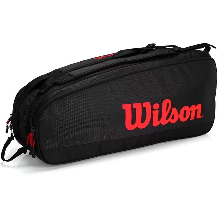 Тенісна сумка Wilson Tour для 12 ракеток, унісекс, червоно-чорна
