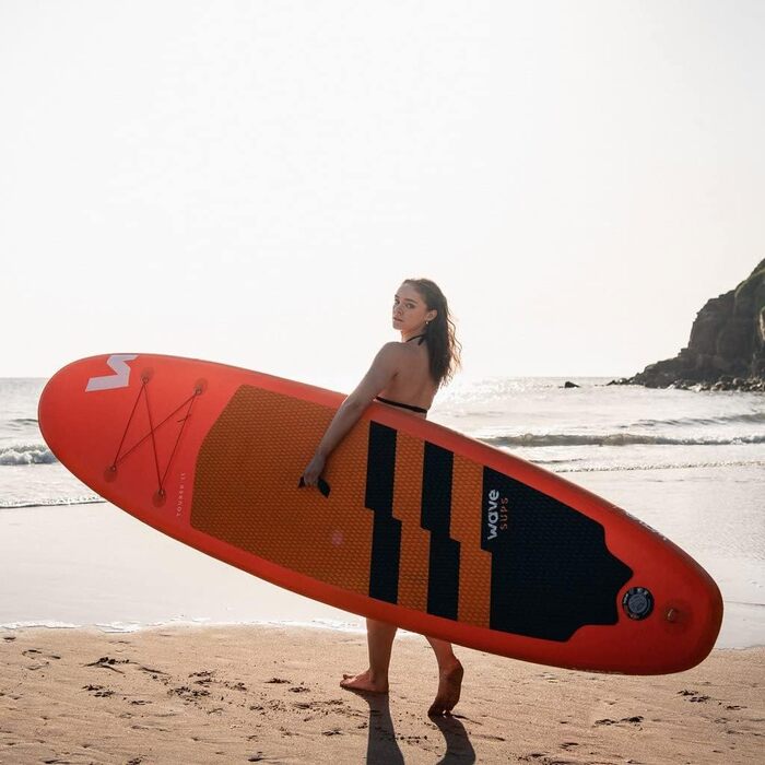 Надувний SUP-борд Wave Tourer Premium: комплект з аксесуарами | Широкий, з неслизьким покриттям, для юніорів та дорослих