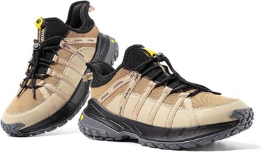 Черевики для трекінгу чоловічі FitVille, широкі, підошва не слизька, зручні, дихаючі, для походів у гори, легкі, кросівки 43 EU, теплі, бежево-пісочні