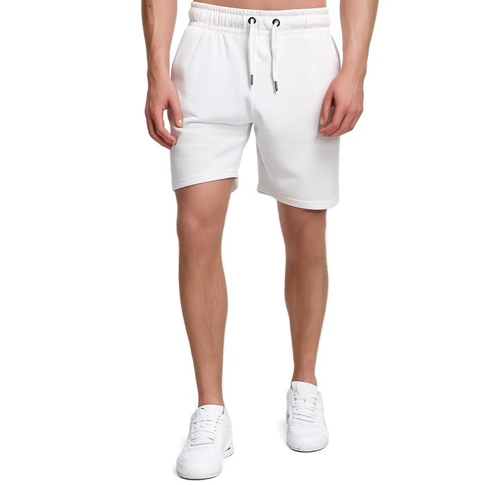 Чоловічі спортивні шорти Tazzio Sweatshorts для фітнесу та тренувань, білі, розмір L