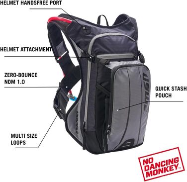 Гідратор USWE Airborne Limited Race Edition для MTB, сірий/чорний, легкий рюкзак для велосипедистів