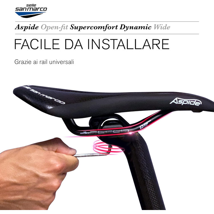 Велосипедне сідло Selle San Marco Aspide L, чорне