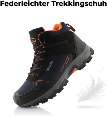 Черевики для ходьби жіночі та чоловічі, зимові, водонепроникні, кольори: темно-синій, помаранчевий, розмір 37 EU