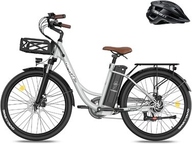 Електровелосипед Fafrees F26 26 дюймів, 250Вт, 36В 20.3А·год, для міста, для жінок і чоловіків, запас ходу 80-200 км, навантаження до 120 кг, 7 швидкостей
