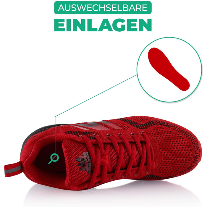 Туфлі для трекінгу та трейлраннінгу для жінок та чоловіків, червоні (43 EU)