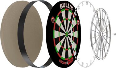Дротики для дартсу BULL'S Focus II Plus, професійна мішень