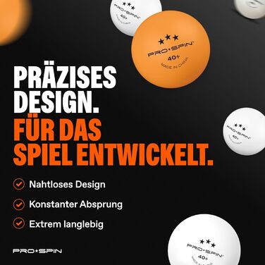 PRO-SPIN Набір для настільного тенісу: ракетки, м'ячі, сумка | Преміум якість, 4 гравці | Різні кольори