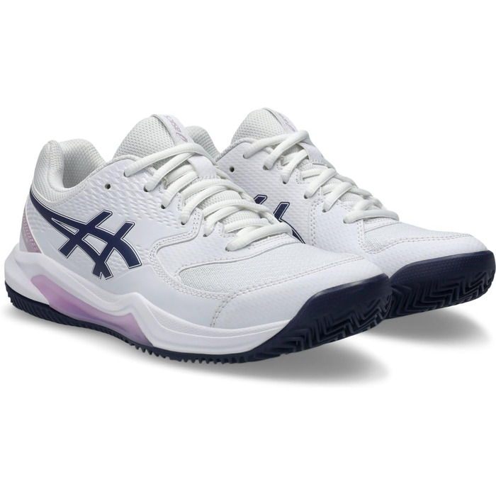 Жіночі тенісні кросівки ASICS Dedicate 8 Clay - блакитний, жовтий, білий, індиго, туманний (40.5 EU)