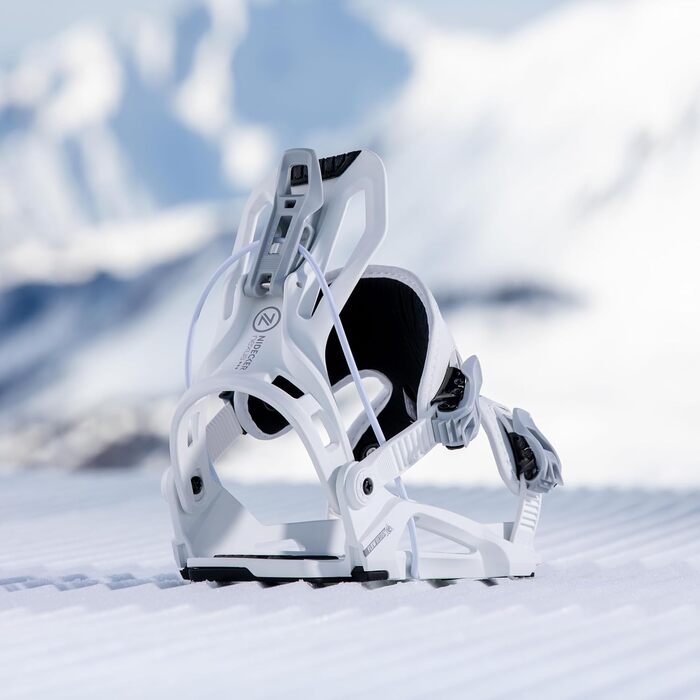 Кріплення для сноуборду Nidecker Flow Nexus – Білий – Комфортний All-Mountain Flex з нейлоновою платформою, розмір L