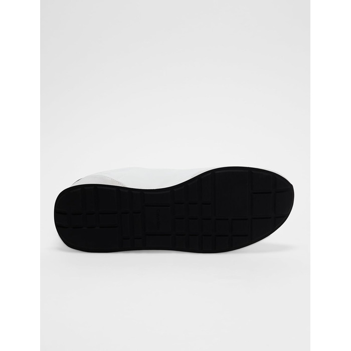 Чоловічі кросівки Calvin Klein Runner Retro Mix з логотипом, білі/чорні, розмір 43 EU