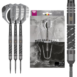 Дротики Target Darts Dimitri Van Den Bergh x Echo 90% вольфрамові, сталевий наконечник, Swiss Point, комплект з SP Tool, гравецька серія
