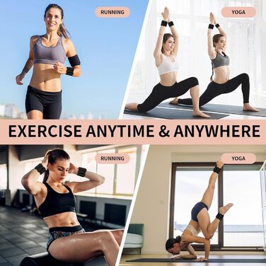 FENIXFIT обважнювачі на щиколотки та зап'ястя для жінок, набір 2 шт. для фітнесу, силових тренувань, бігу, йоги, пілатесу