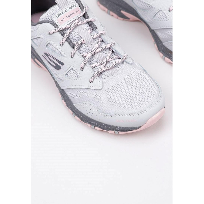 Кросівки Skechers 38 EU сірі зі шкіри та сітчастої тканини, рожева окантовка