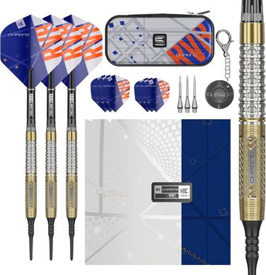 Дартси Target Raymond Van Barneveld Chrono, 95% вольфрам, 18/20 г, набір для електронних дартсів з кейсом Takoma та аксесуарами, м'які накінечники Pixel