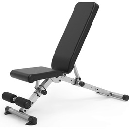 Регульована складана лавка для тренувань leikefitness з автоматичним замком, для нахилу і плоских вправ, червона