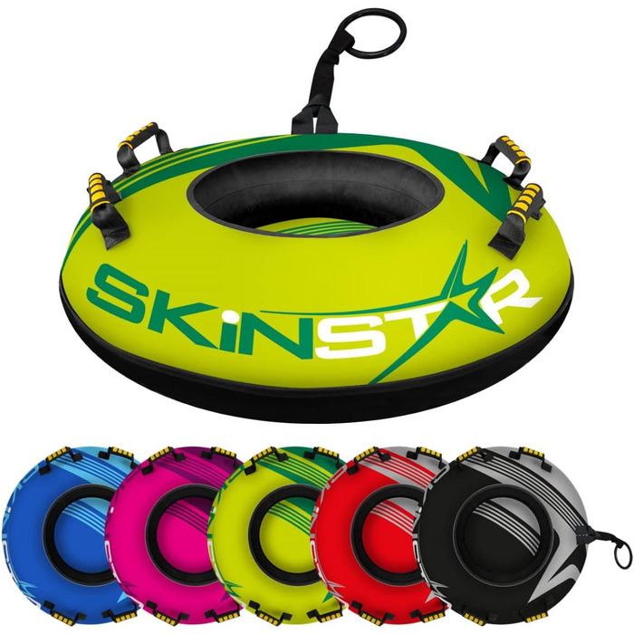 Надувні сани-коло SkinStar Snow Tube 100 см із ручками, зелений