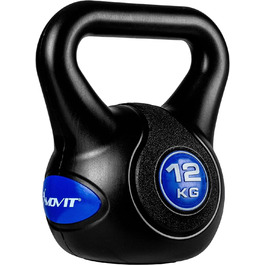 Гиря MOVIT STYLISH BLACK з захисним покриттям, 2–20 кг, безпечна для підлоги, сертифікована на відсутність шкідливих речовин