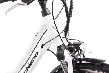 Електровелосипед F.lli Schiano E-Ride 28'' для трекінгу, знімний акумулятор 36В 10.4А·год, мотор 250Вт 40Нм, для чоловіків і жінок, білий