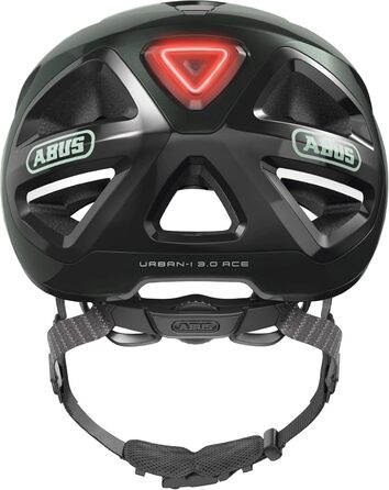 Велошолом ABUS Urban-I 3.0 ACE з LED підсвіткою, магнітною застібкою, подовженим козирком, для жінок і чоловіків