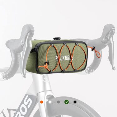 ROCKBROS водонепроникна велосипедна сумка на кермо, відбивна, для MTB, шосейних і міських велосипедів, зелена