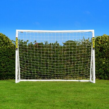 Ворота футбольні FORZA 3,7м x 1,8м - міцні, для саду, з уPVC, швидкий монтаж. В комплекті: м'яч, сітка, сумка