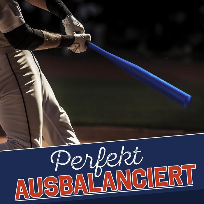 Бейсбольна бита: дерев'яна або алюмінієва, міцна, з неслизькою ручкою, 81 см, блакитна (алюмінієва)