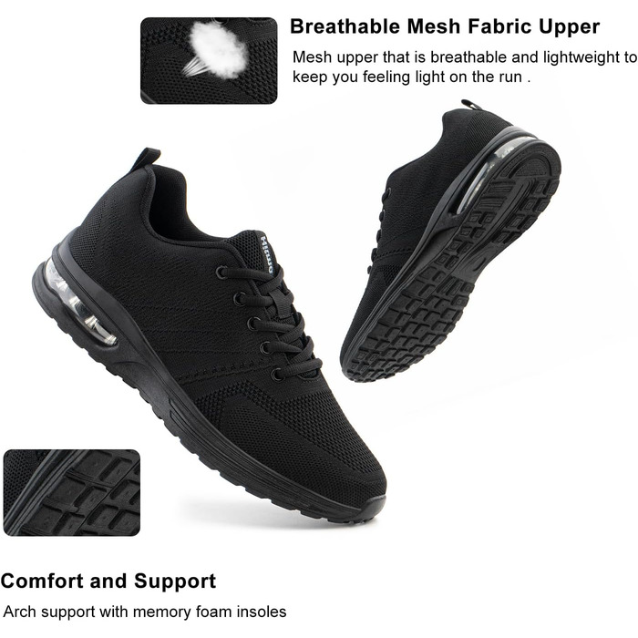 Кросівки для бігу Hitmars: чоловічі та жіночі, спортивні, тенісні, фітнес, бігові, легкі, чорні, білі, розміри EU 36-48