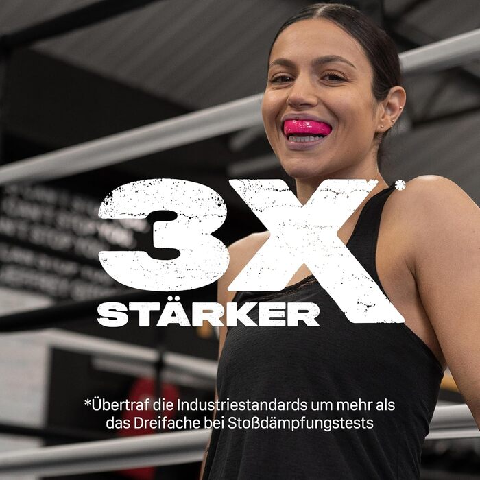 Захист для зубів SAFEJAWZ Sport - для дорослих та дітей. Підходить для всіх видів контактних видів спорту: регбі, бойових мистецтв, кікбоксингу, хокею та боксу. Рожевий колір.