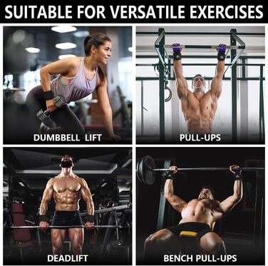 Набори для тяги Flintronic Power: допоміжні тренажери для силових тренувань, шкіряні, з неопреновим наповнювачем 8 мм та бавовни. Підходять для бодібілдингу, важкої атлетики, силових та фітнес-тренувань (блакитні, 2 шт.)