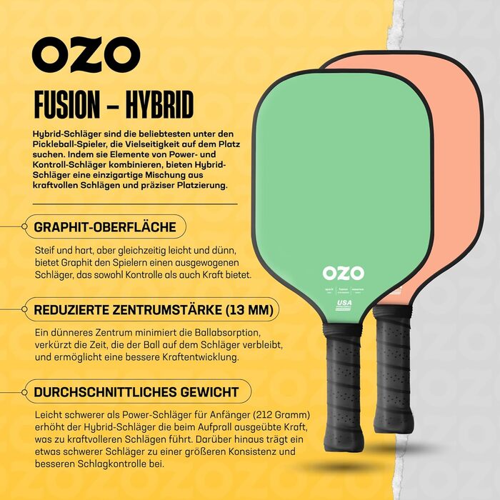 Набір для настільного тенісу OZO: 2 ракетки, 4 м'ячі, унісекс, для дорослих